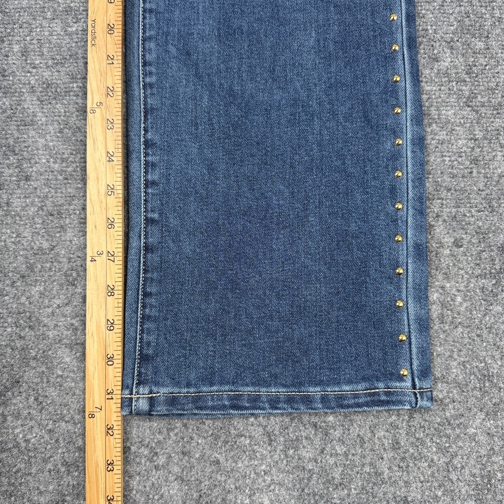 Express Embellished Jean Womens Size 6 Straight Leg Studded Medium Wash NWT - Picture 13 of 14